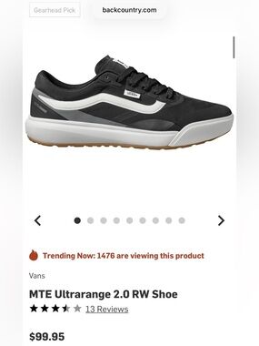 NWT Vans MTE Ultra Range 2.0 RW - Black (Men’s 11.5/Women’s 13)